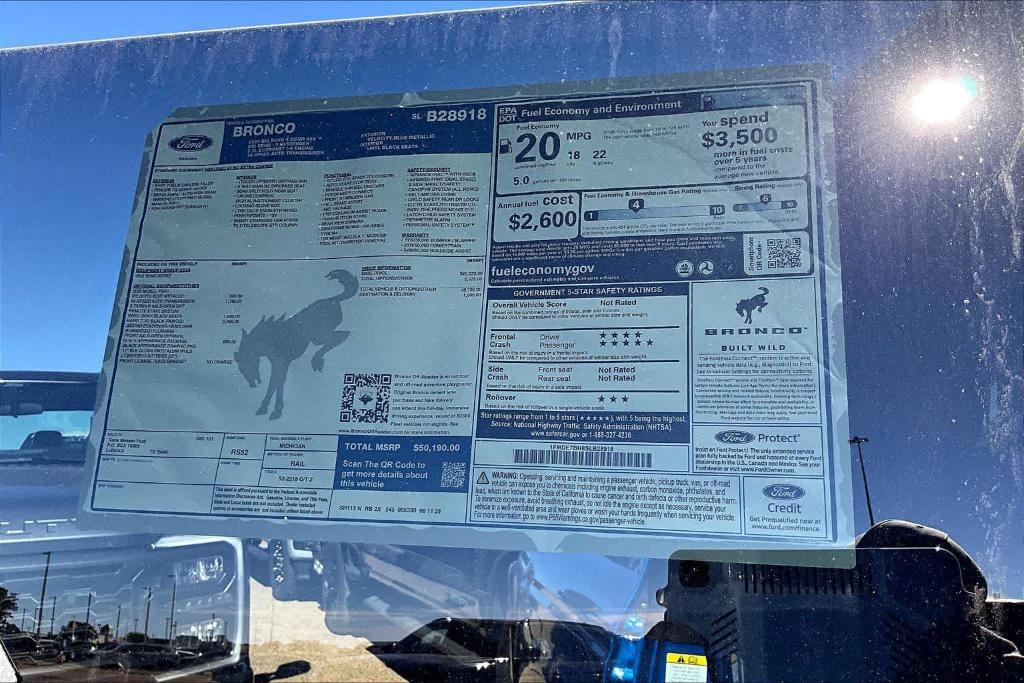 new 2025 Ford Bronco car, priced at $45,540