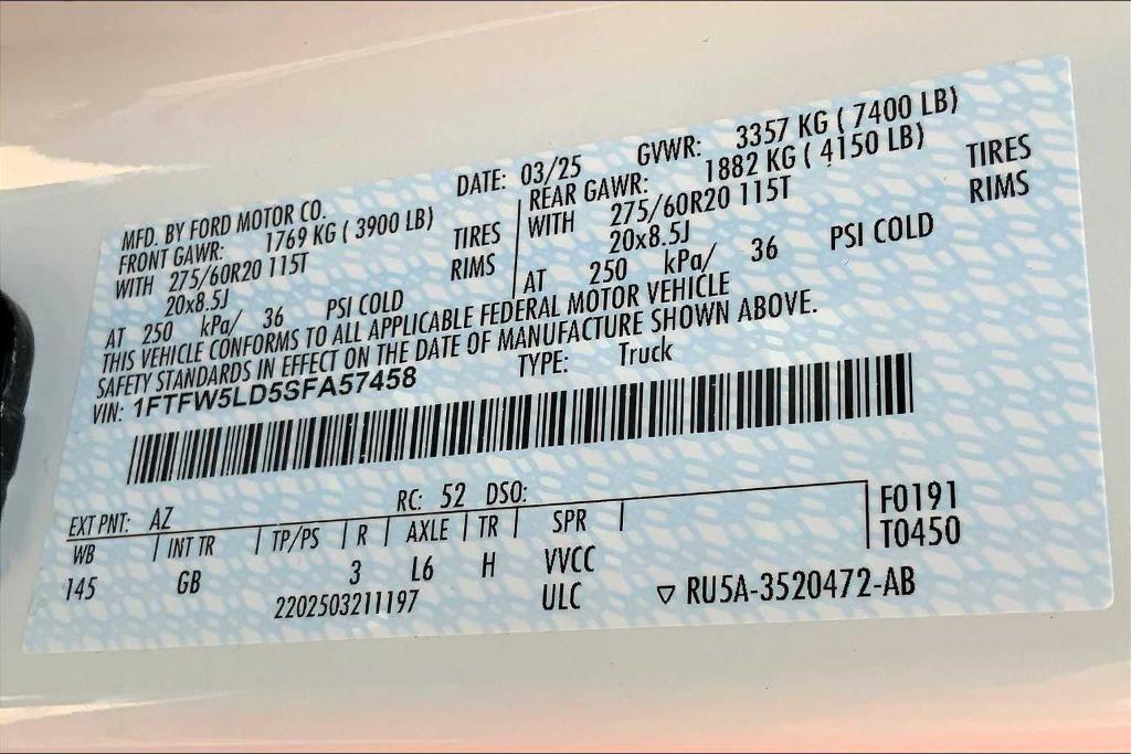 new 2025 Ford F-150 car, priced at $73,085