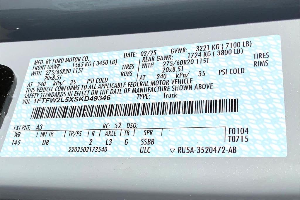 new 2025 Ford F-150 car, priced at $50,740
