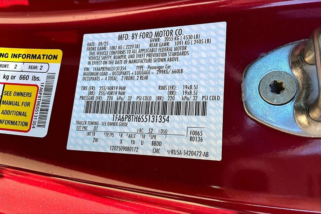 new 2025 Ford Mustang car, priced at $35,015