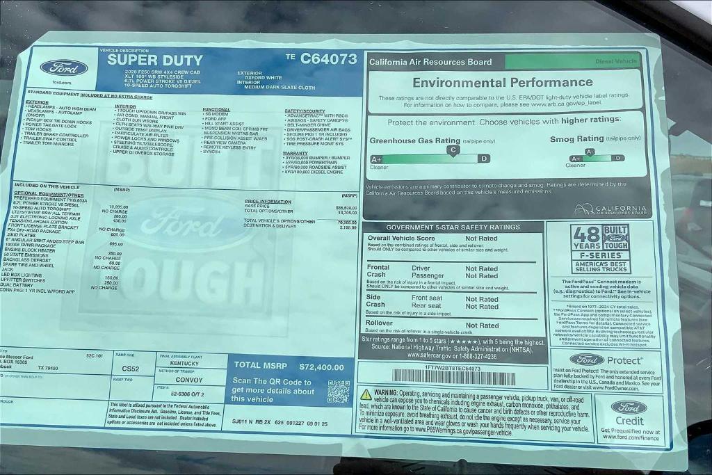 new 2026 Ford F-250 car, priced at $72,400