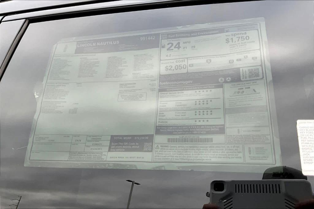 new 2026 Lincoln Nautilus car, priced at $72,230