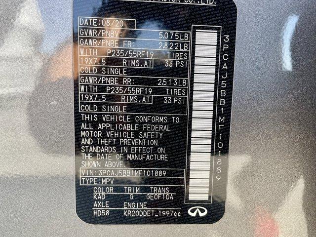 used 2021 INFINITI QX50 car, priced at $27,477