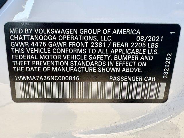 used 2022 Volkswagen Passat car, priced at $20,477