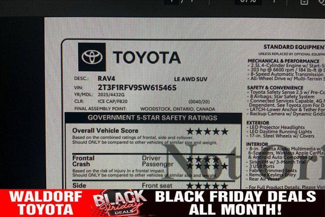 new 2025 Toyota RAV4 car, priced at $31,255