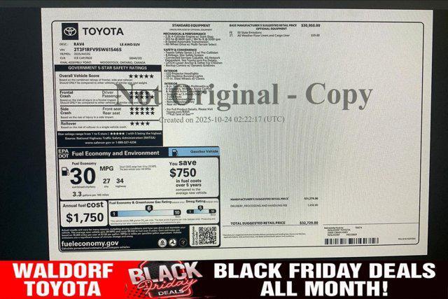 new 2025 Toyota RAV4 car, priced at $31,255