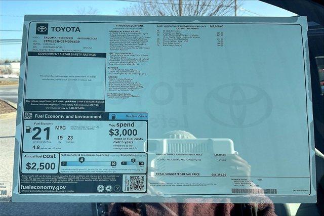 new 2025 Toyota Tacoma car, priced at $43,708