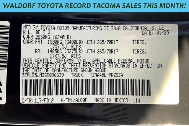 new 2025 Toyota Tacoma car, priced at $43,708