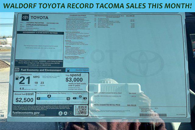 new 2025 Toyota Tacoma car, priced at $43,708