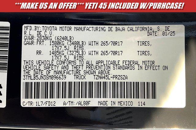 new 2025 Toyota Tacoma car, priced at $43,708