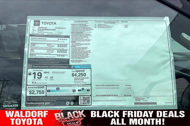 new 2025 Toyota Tundra car, priced at $50,913