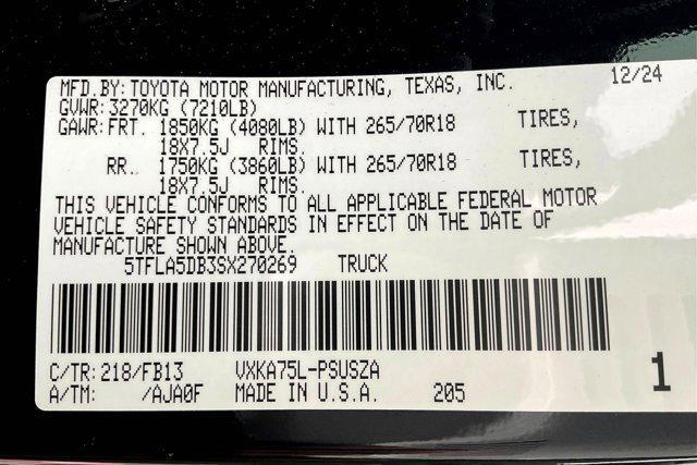 new 2025 Toyota Tundra car, priced at $50,913