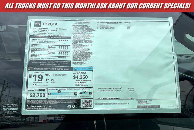 new 2025 Toyota Tundra car, priced at $47,741