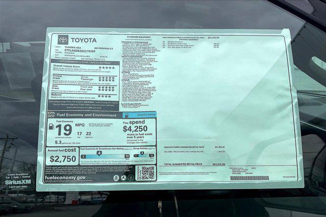 new 2025 Toyota Tundra car, priced at $50,913