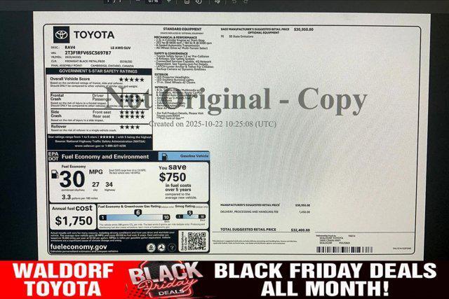 new 2025 Toyota RAV4 car, priced at $30,991