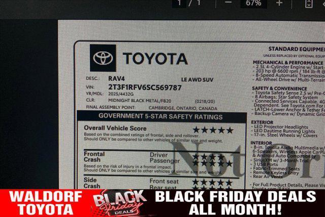 new 2025 Toyota RAV4 car, priced at $30,991