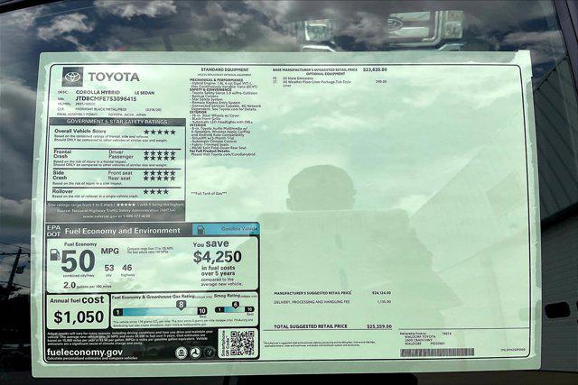 new 2025 Toyota Corolla Hybrid car, priced at $25,259