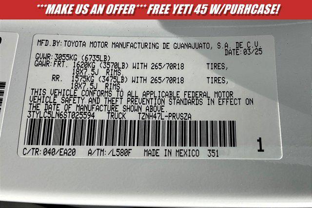 new 2025 Toyota Tacoma car, priced at $54,589