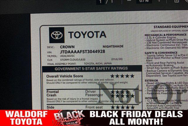 new 2026 Toyota Crown car, priced at $46,784