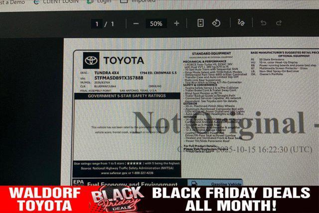 new 2026 Toyota Tundra car, priced at $66,577