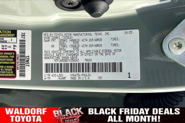 new 2026 Toyota Tundra car, priced at $56,513