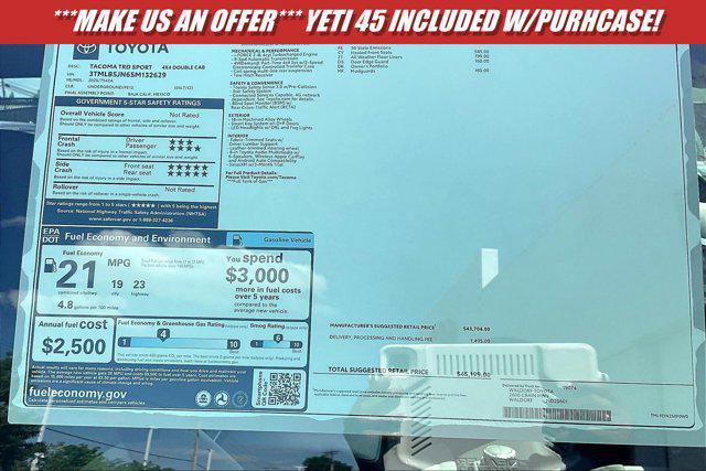 new 2025 Toyota Tacoma car, priced at $42,673