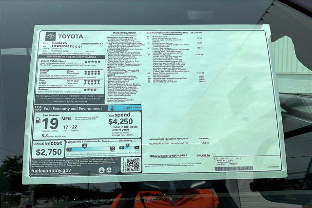 new 2025 Toyota Tundra car, priced at $59,491