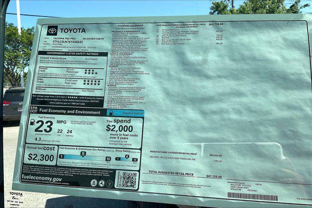 new 2025 Toyota Tacoma car, priced at $67,120