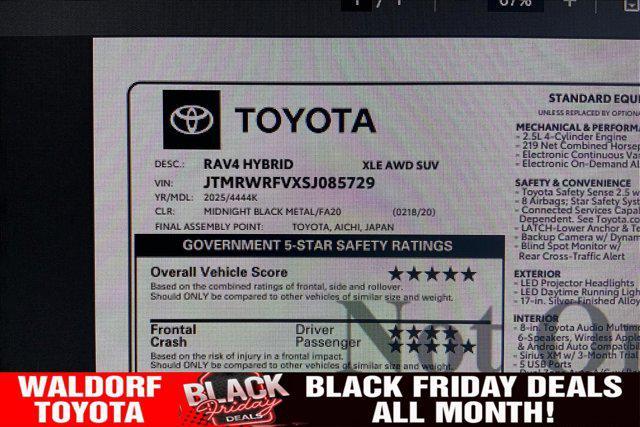 new 2025 Toyota RAV4 Hybrid car, priced at $35,294