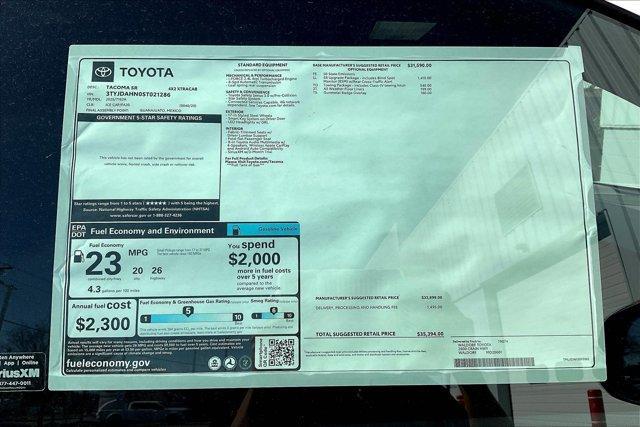 new 2025 Toyota Tacoma car, priced at $33,751