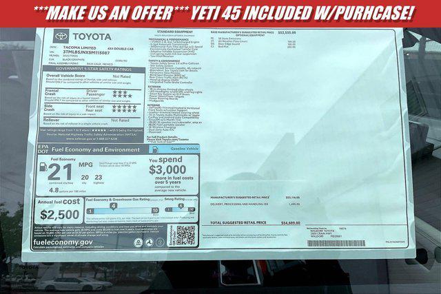 new 2025 Toyota Tacoma car, priced at $51,403