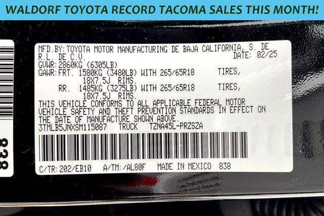 new 2025 Toyota Tacoma car, priced at $51,403
