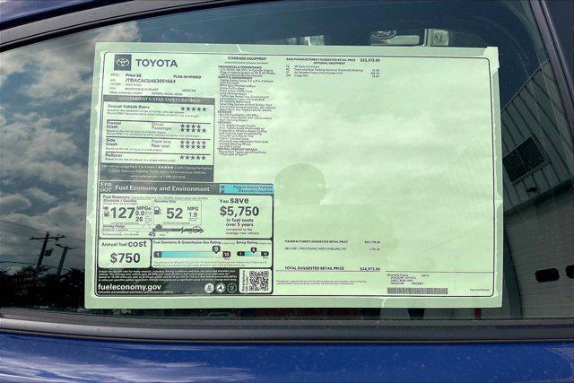 new 2025 Toyota Prius Plug-In Hybrid car, priced at $34,229