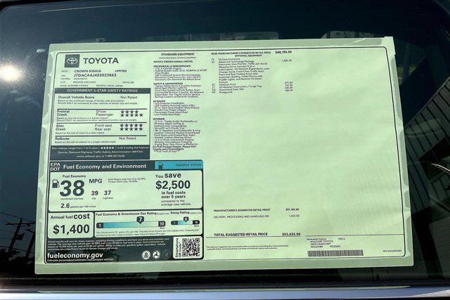 new 2025 Toyota Crown Signia car, priced at $50,995