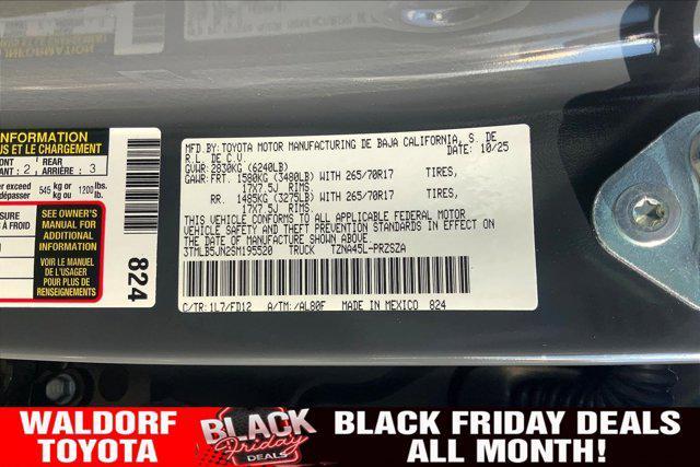 new 2025 Toyota Tacoma car, priced at $43,291