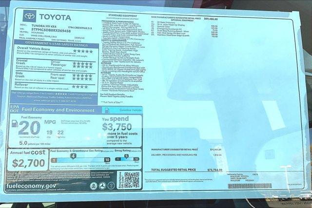 new 2024 Toyota Tundra Hybrid car, priced at $67,540