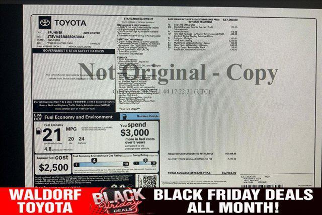 new 2025 Toyota 4Runner car, priced at $68,143