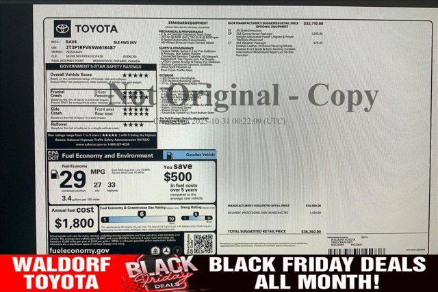 new 2025 Toyota RAV4 car, priced at $34,620