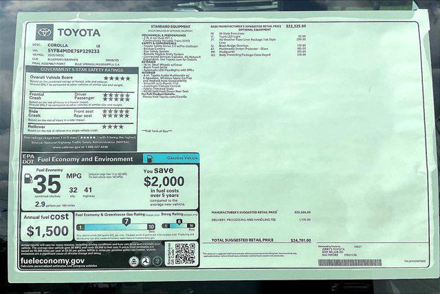new 2025 Toyota Corolla car, priced at $23,266