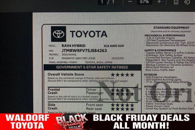 new 2025 Toyota RAV4 Hybrid car, priced at $35,044