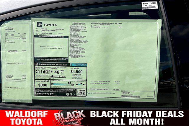 new 2026 Toyota Prius Plug-In Hybrid car, priced at $38,154