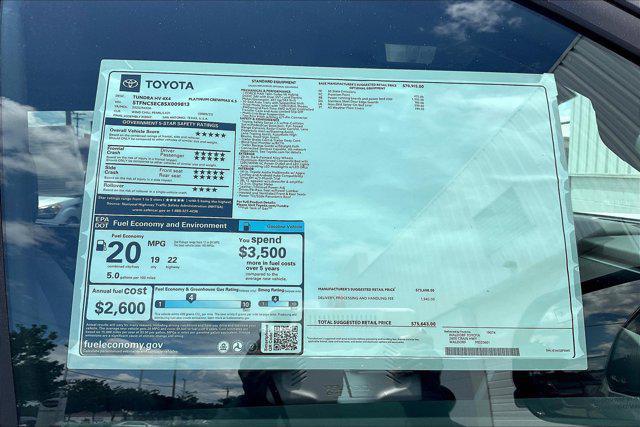 new 2025 Toyota Tundra Hybrid car, priced at $68,764