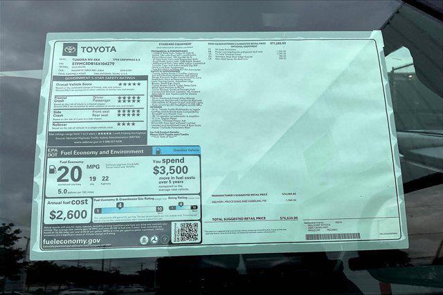 new 2025 Toyota Tundra Hybrid car, priced at $69,742