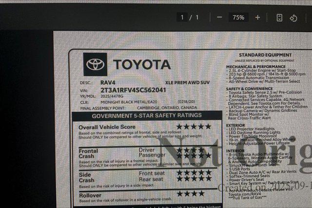 new 2025 Toyota RAV4 car, priced at $36,541
