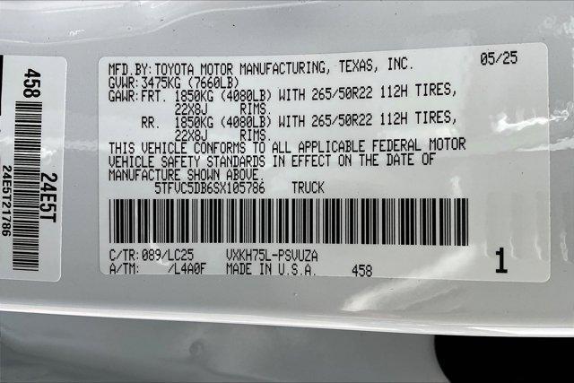 new 2025 Toyota Tundra Hybrid car, priced at $78,434