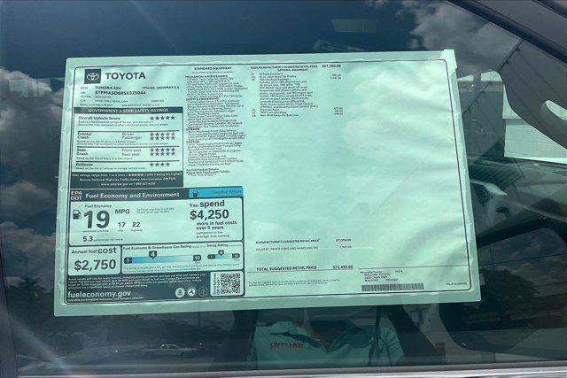 new 2025 Toyota Tundra car, priced at $65,776
