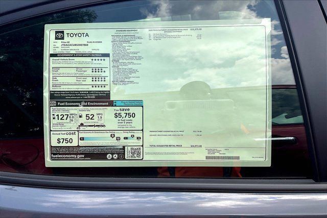 new 2025 Toyota Prius Plug-In Hybrid car, priced at $34,229