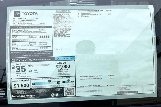 new 2025 Toyota Corolla car, priced at $23,609