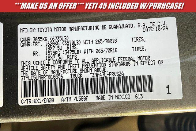 new 2024 Toyota Tacoma car, priced at $54,972