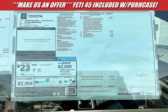 new 2024 Toyota Tacoma car, priced at $54,972